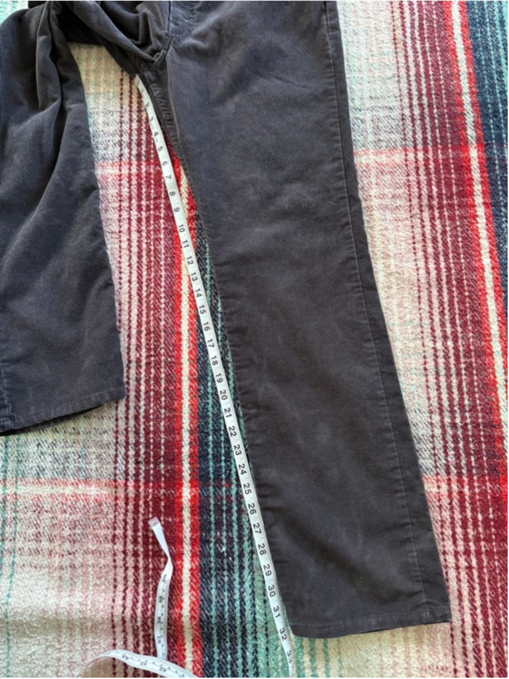 Vintage Levi's Black Over-dyed Straight Fit Corduroy Pants 34x32 - Picture 7 of 7